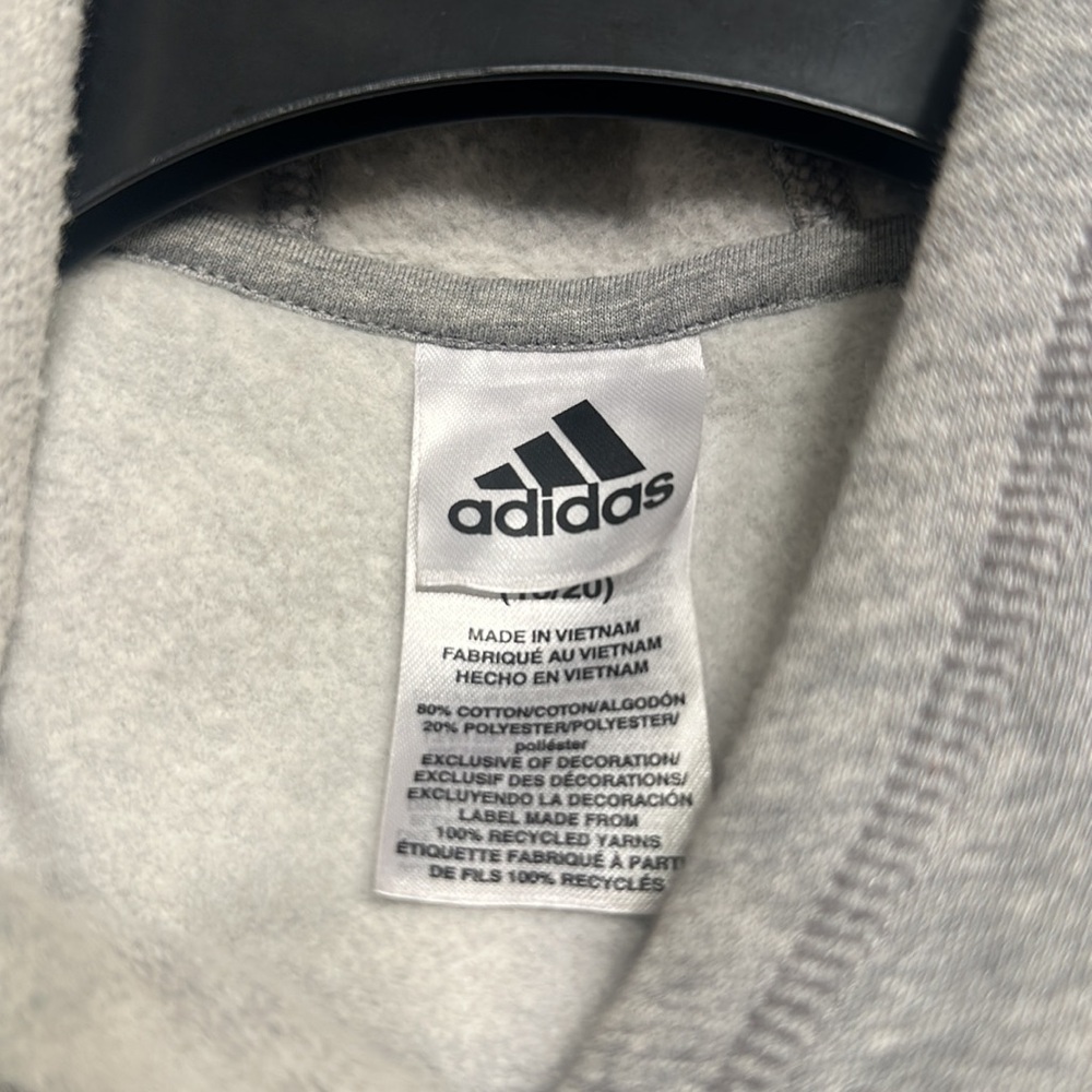 Kids Adidas gray and black hoodie - Picture 5 of 6